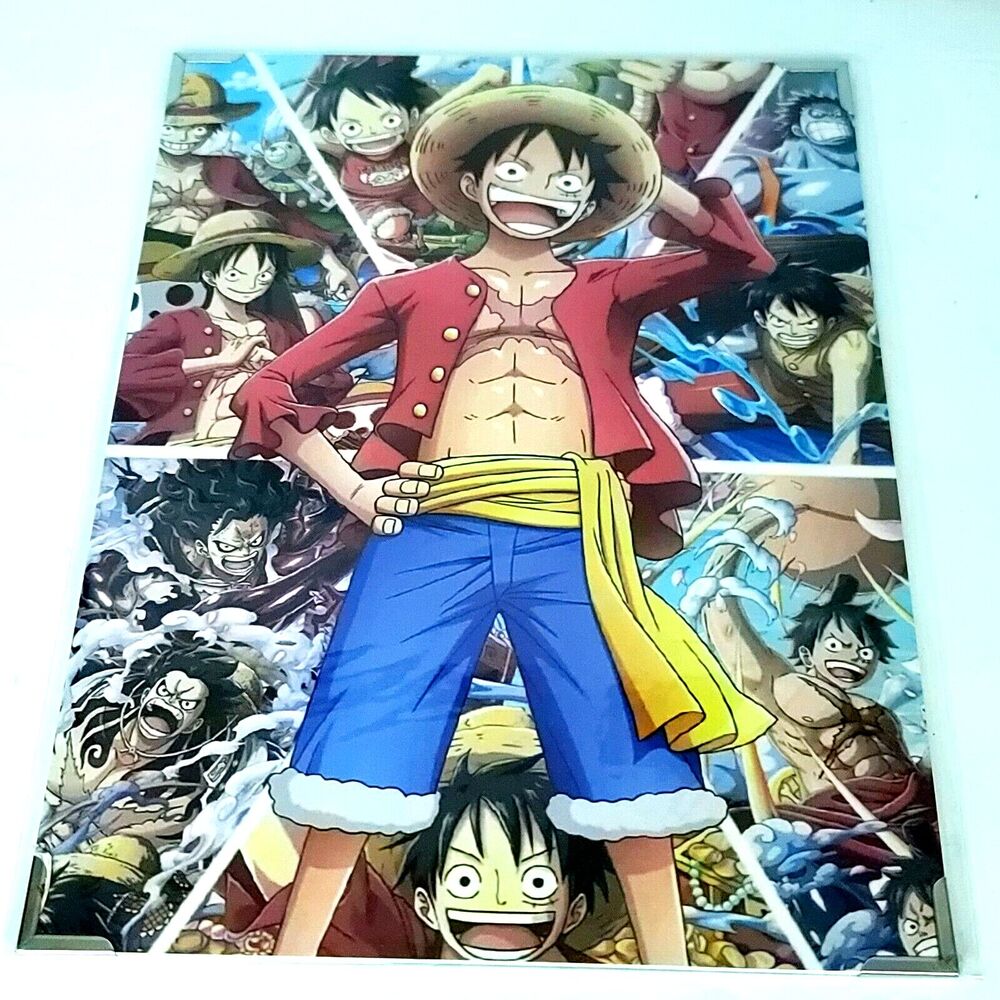 Luffy Zoro #016 One Piece Double-sided Art Size A4 8" x 11" Waifu Card Metal